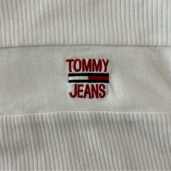 Tommy Hilfiger Jeans Vintage Y2K 90s White Thermal Long Sleeve Logo Shirt Mens L - Picture 3 of 7